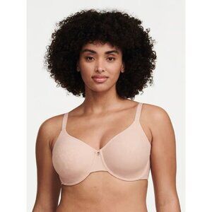 Chantelle 32H Bra Nude Comfort Chic Back Shaping Minimizer Underwire 18J2